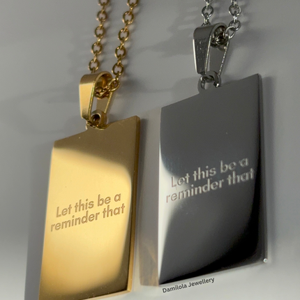 ‘You are not alone’ Necklace - Gold/Silver - Double Sided
