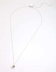 Silver Circle Diamante Necklace