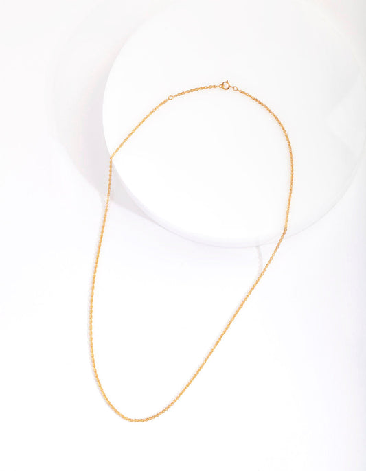 Gold Plated Sterling Silver Twist Chain Necklace
