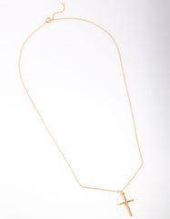 Sterling Silver Gold Cross Necklace