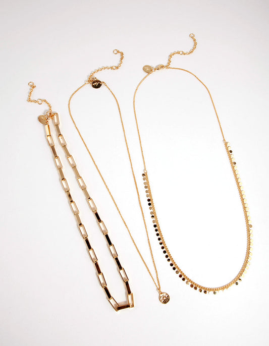 Gold Jingle Layered Necklace