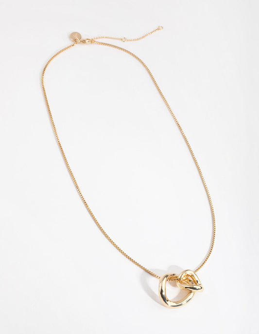 Gold Plated Swirl Pendant