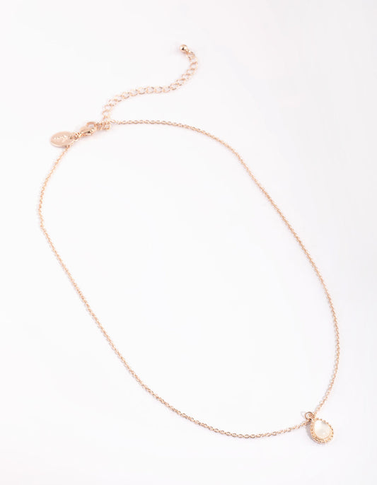Rose Gold Teardrop Necklace