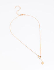 Gold Heart Thread Necklace