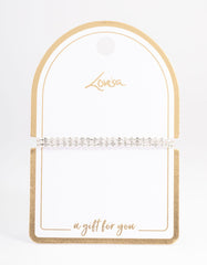 Silver Classic Cup Chain Tennis Bracelet