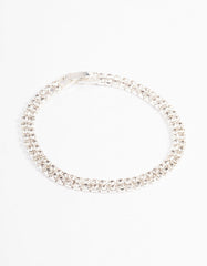 Silver Classic Cup Chain Tennis Bracelet