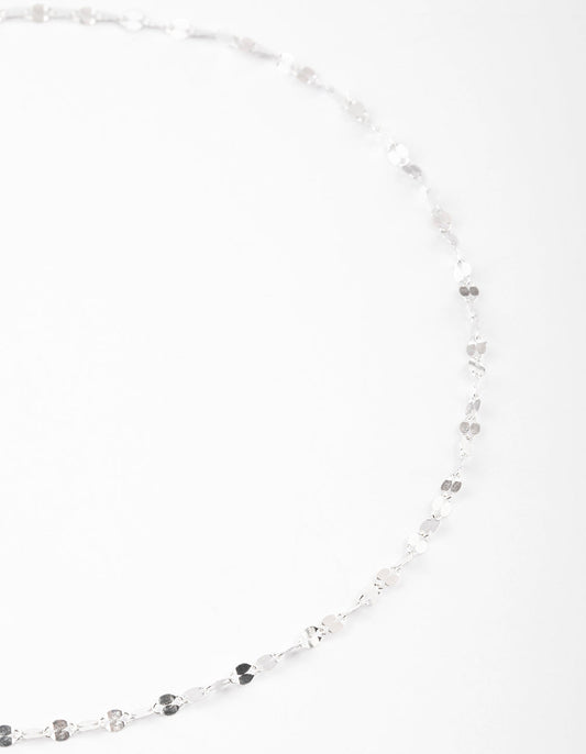 Sterling Silver Mirror Link Choker
