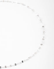 Sterling Silver Mirror Link Choker