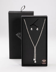 Silver Cup Chain Y-Neck Jewellery Set