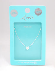 Sterling Silver Classic Claw Pendant Necklace