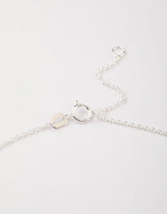Sterling Silver Cubic Zirconia Stem Necklace