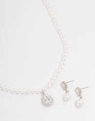 Silver Multi Cubic Zirconia Jewellery Set