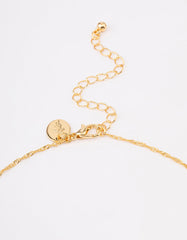 Gold Plated Diamante Cross Jewellery Set