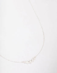 Silver Graduating Diamante Chain Necklace