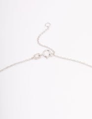 Sterling Silver Solitaire Cubic Zirconia Pendant Necklace