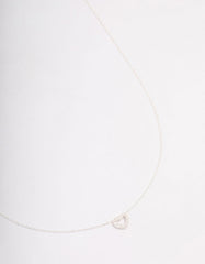 Sterling Silver Cubic Zirconia Heart Pendant Necklace