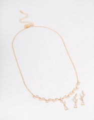 Gold Teardrop Vine Jewellery Set