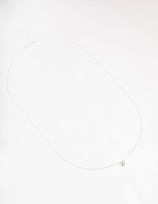 Sterling Silver Mini Puffy Heart Pendant Necklace
