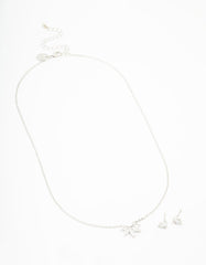 Silver Cubic Zirconia Marquise Jewellery Set