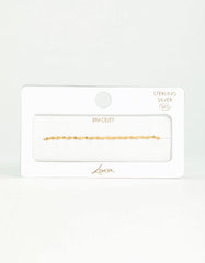 Gold Plated Sterling Silver Chain Bracelet & Anklet Set
