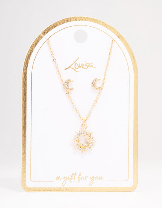 Gold Moon Celestial Jewellery Set