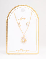 Gold Moon Celestial Jewellery Set