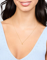 Gold Plated Sterling Silver Initial S Necklace