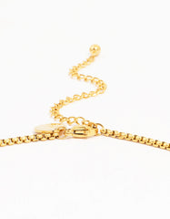 Waterproof Gold Plated Stainless Steel Cubic Zirconia Cluster Charm Necklace