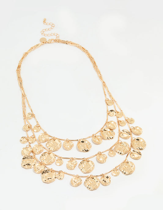 Gold Coin Layered Necklace