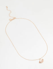 Rose Gold Genuine Shell Planet Pendant Necklace
