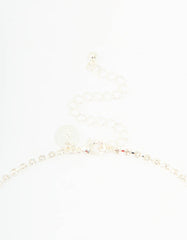 Silver Diamante Thin Pavé Twisted Necklace & Earrings Set