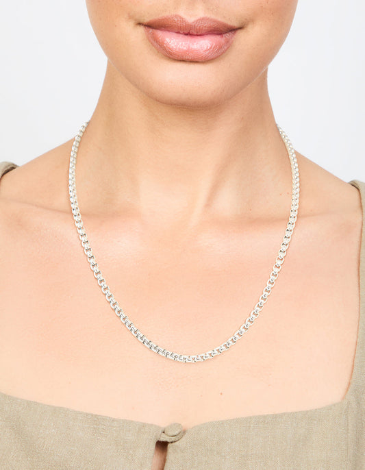 Waterproof Stainless Steel Round Box Chain Short Necklace