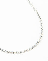 Waterproof Stainless Steel Round Box Chain Short Necklace
