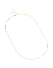 Gold Plated Brass Dainty Box Link Necklace