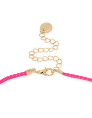 Pink Cord & Fish Charms Necklace
