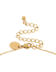 Waterproof Gold Plated Stainless Steel Mini Heart Letter K Necklace