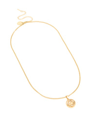 Waterproof Gold Plated Stainless Steel Cancer Circle Necklace
