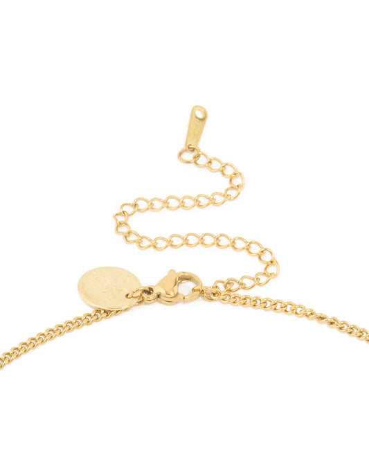 Waterproof Gold Plated Stainless Steel Circle Leo Necklace