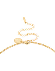 Waterproof Gold Plated Stainless Steel Cubic Zirconia Libra Circle Necklace