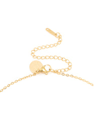 Waterproof Gold Plated Stainless Steel Cubic Zirconia Mini Pavé Letter M Necklace