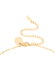 Waterproof Gold Plated Stainless Steel Cubic Zirconia Mini Pavé Letter L Necklace