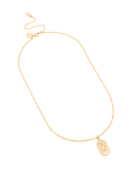 Waterproof Gold Plated Stainless Steel Cancer Tab Necklace