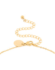 Waterproof Gold Plated Stainless Steel Large Bubble Letter M Necklace