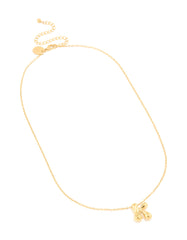 Waterproof Gold Plated Stainless Steel Large Bubble Letter K Necklace