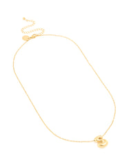 Waterproof Gold Plated Stainless Steel Large Bubble Letter S Necklace