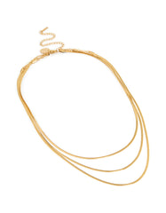 Waterproof Gold Plated Stainless Steel Snake Chain Necklace