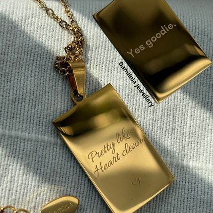 Empowerment ‘Yes Goodie’ Double Sided Necklace - Gold/Silver