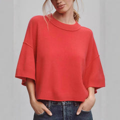 Hot Girl Style Solid Color Short T-shirt