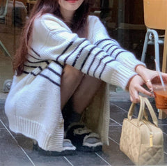 Collar Button Cardigan Autumn Classic Style Outer Sweater