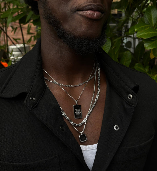 ‘Who God Bless, No Man Can Curse’ Necklace - Gold/Silver - Double Sided